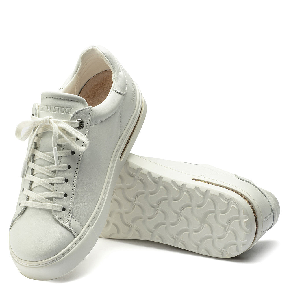 Birkenstock bend low. Unisex white leather comfort casual sneaker.
