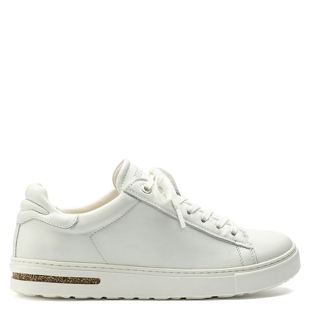 Birkenstock bend low. Unisex white leather comfort casual sneaker.