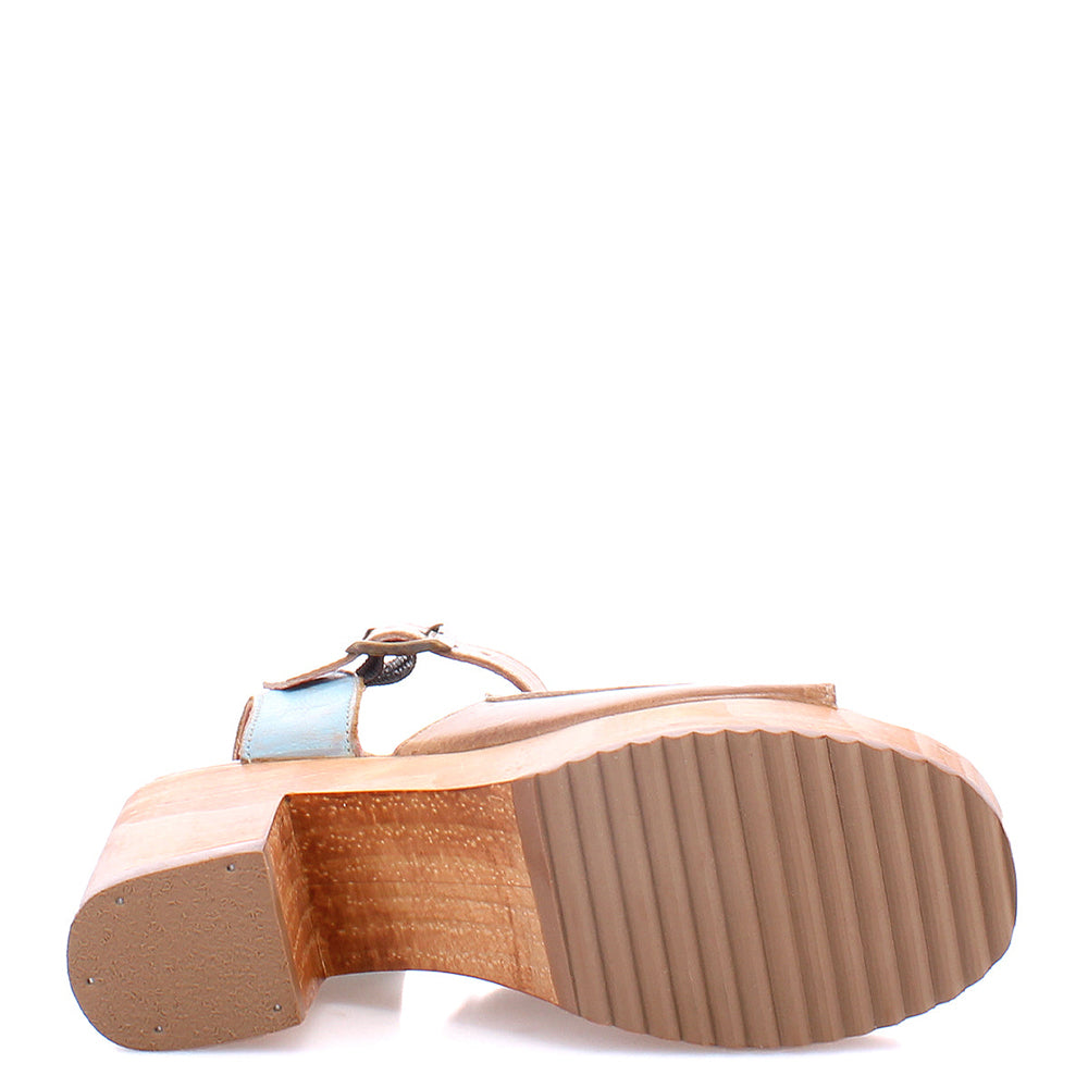 Jetsetter Women's Leather Wooden Heeled Clog