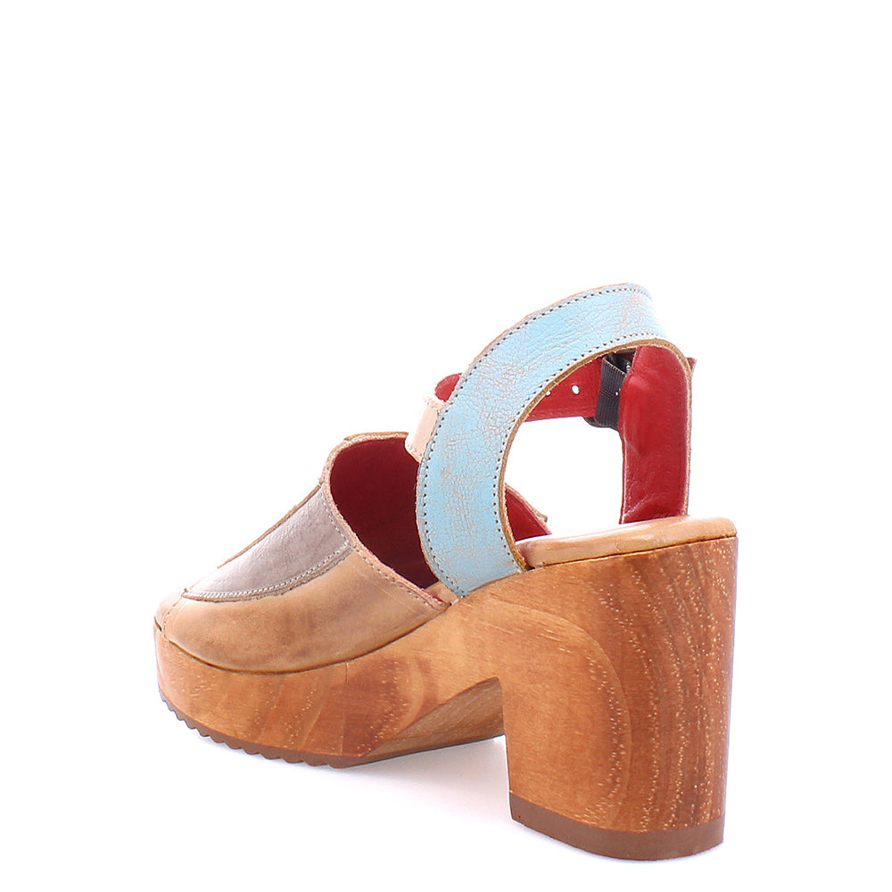 Jetsetter Women's Leather Wooden Heeled Clog