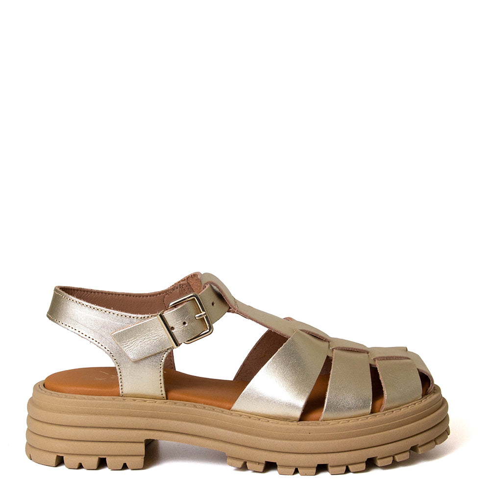 Delfina Women's Platform Leather Sandal