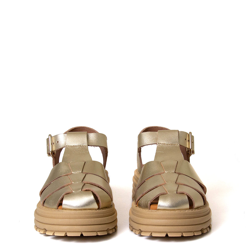 Delfina Women's Platform Leather Sandal