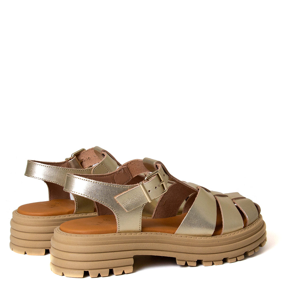 Delfina Women's Platform Leather Sandal