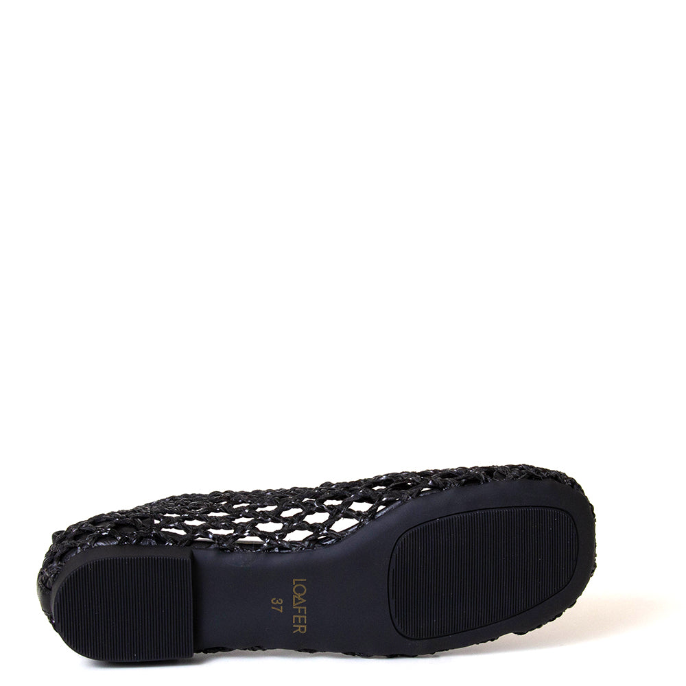 Holes Women's Woven Leather Flat