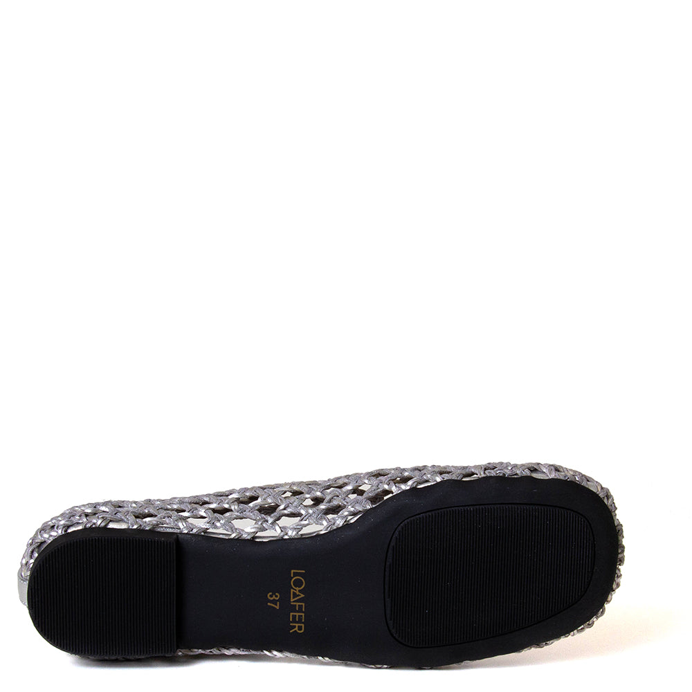 Holes Women's Woven Leather Flat