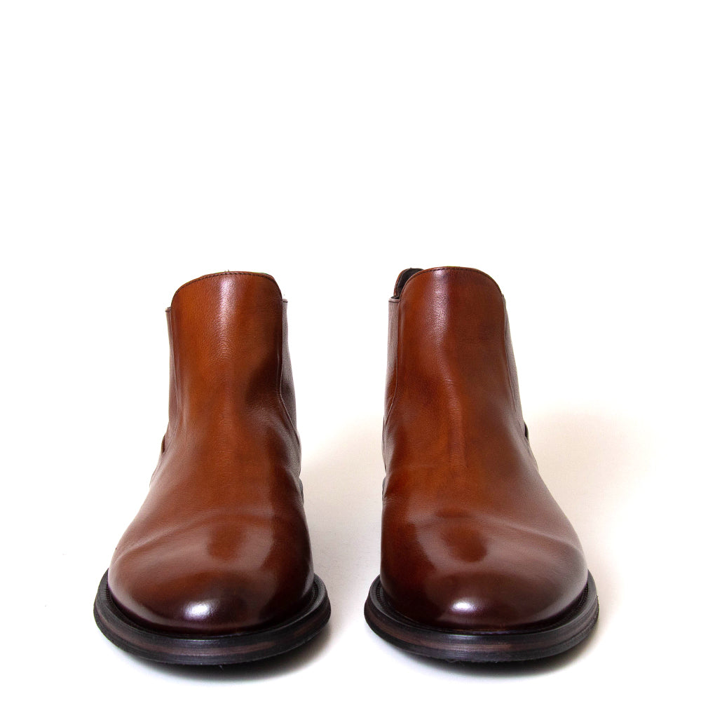 Pantanetti 16800E Chester. Men's Chelsea tan leather boot. Made in Italy.