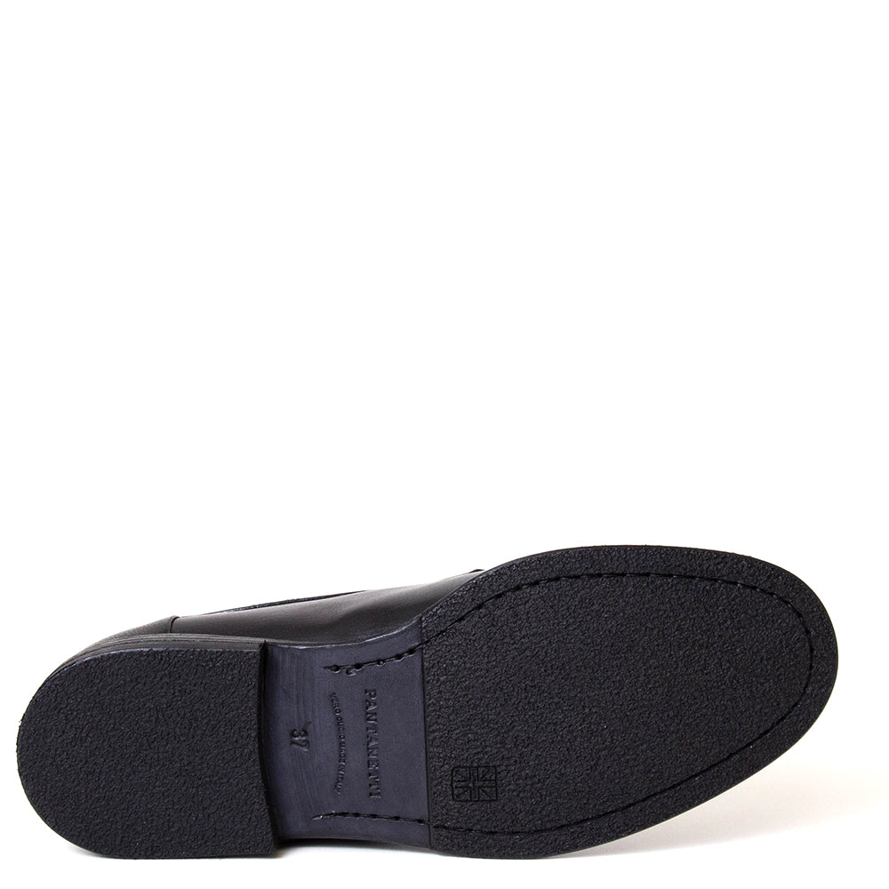 Pantanetti 18054F Plaine. Men's black leather dress derby shoe. Made in Italy.