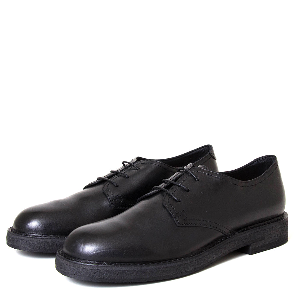 Pantanetti 18413E Pride. Men's black leather dress derby shoe. Made in Italy.