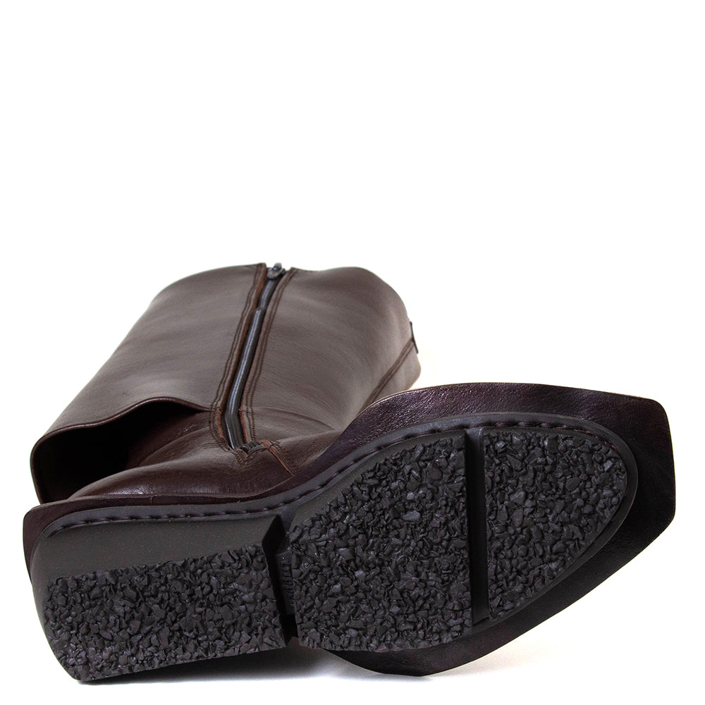 Trippen Pylon. Women's 2¼-inch wedge heel. Knee high leather boot.