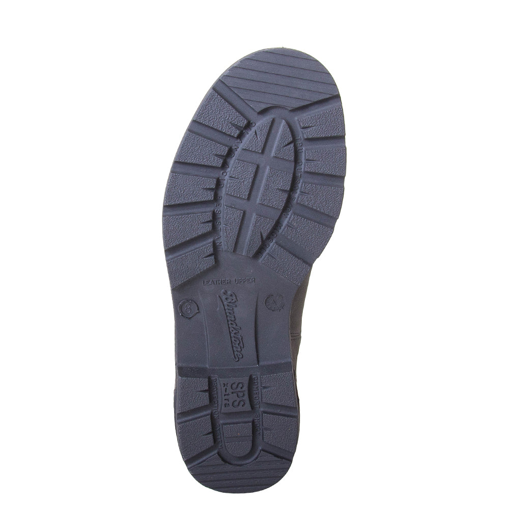 Blundstone Women's 519 Chelsea Boot in Black. Built to last. Durable material, with comfortable shock absorption insole. Rubber sole. Sole view.