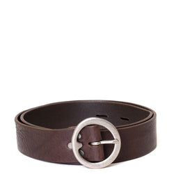 De Palma Semplice Belt. Unisex brown leather belt, width 1.5 inch. Made in California, USA.