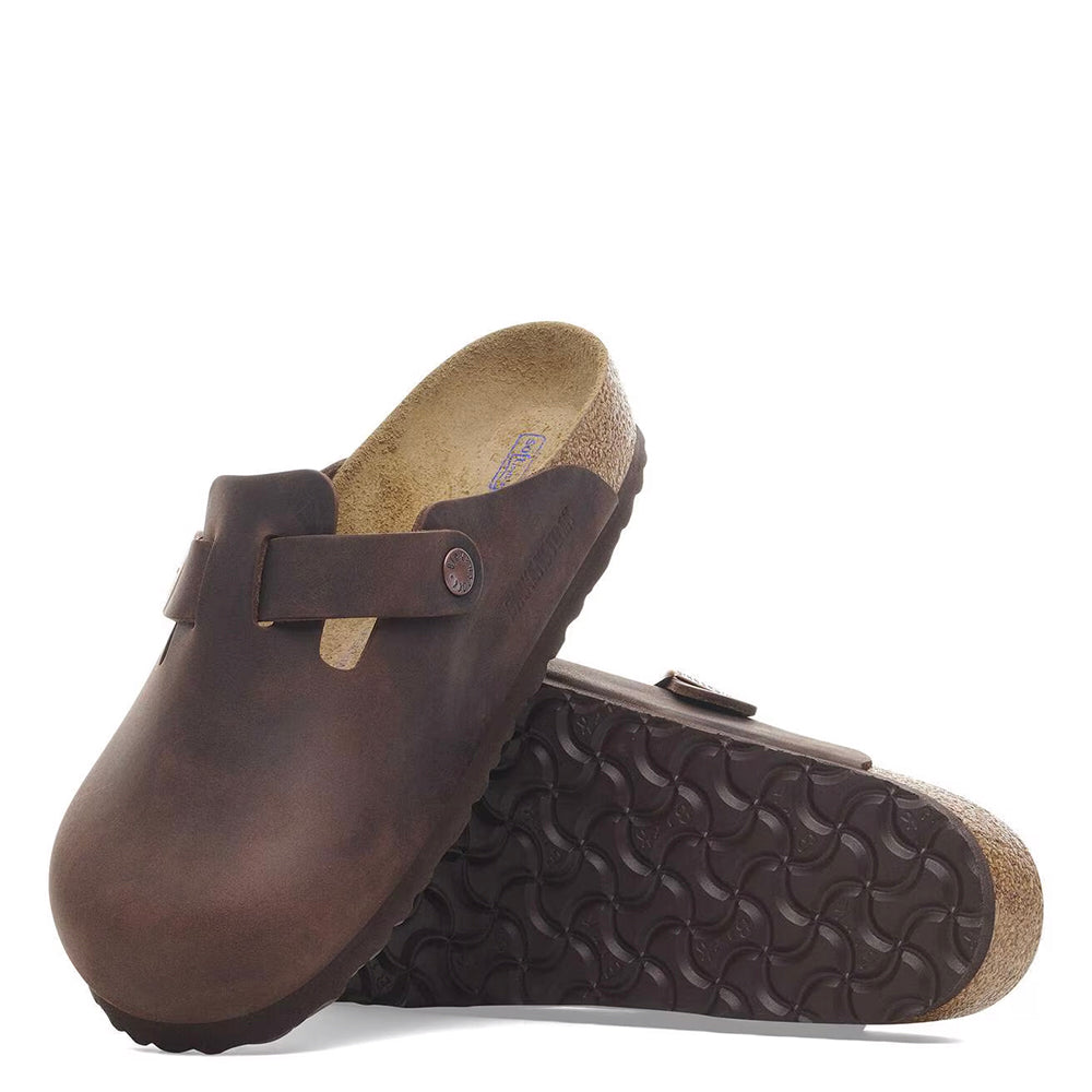 Boston Soft Footbed Oiled Leather Clog(R/W)