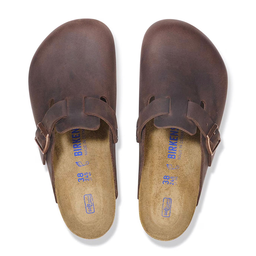 Boston Soft Footbed Oiled Leather Clog(R/W)
