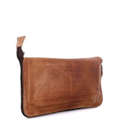 Bed Stu Templeton II. Women's clutch crossbody bag in brown leather.