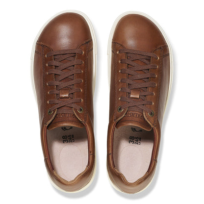 Birkenstock bend low. Unisex cognac leather comfort casual sneaker.