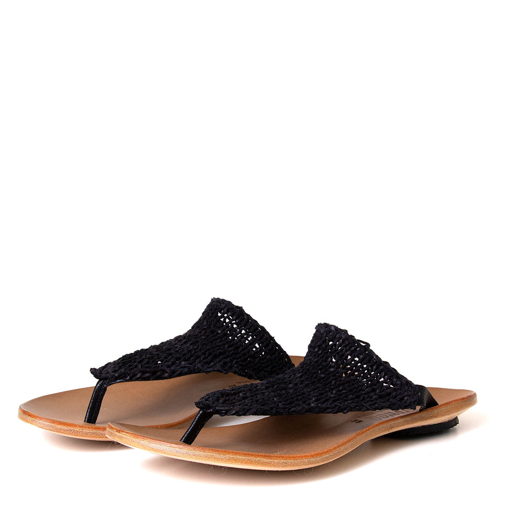 Wave Women's Woven Knit-Leather Sandal