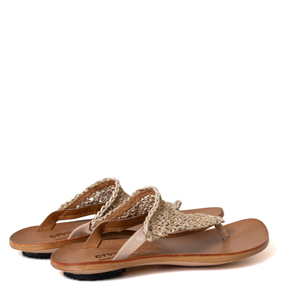 Wave Women's Woven Knit-Leather Sandal