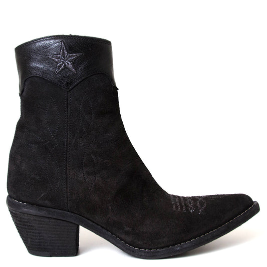 Fauzian Jeunesse 3202. Women's western style black leather boot.