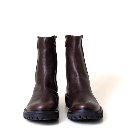 Fiorentini + Baker Ebe. Women's brown leather ankle boot. Made in Italy.