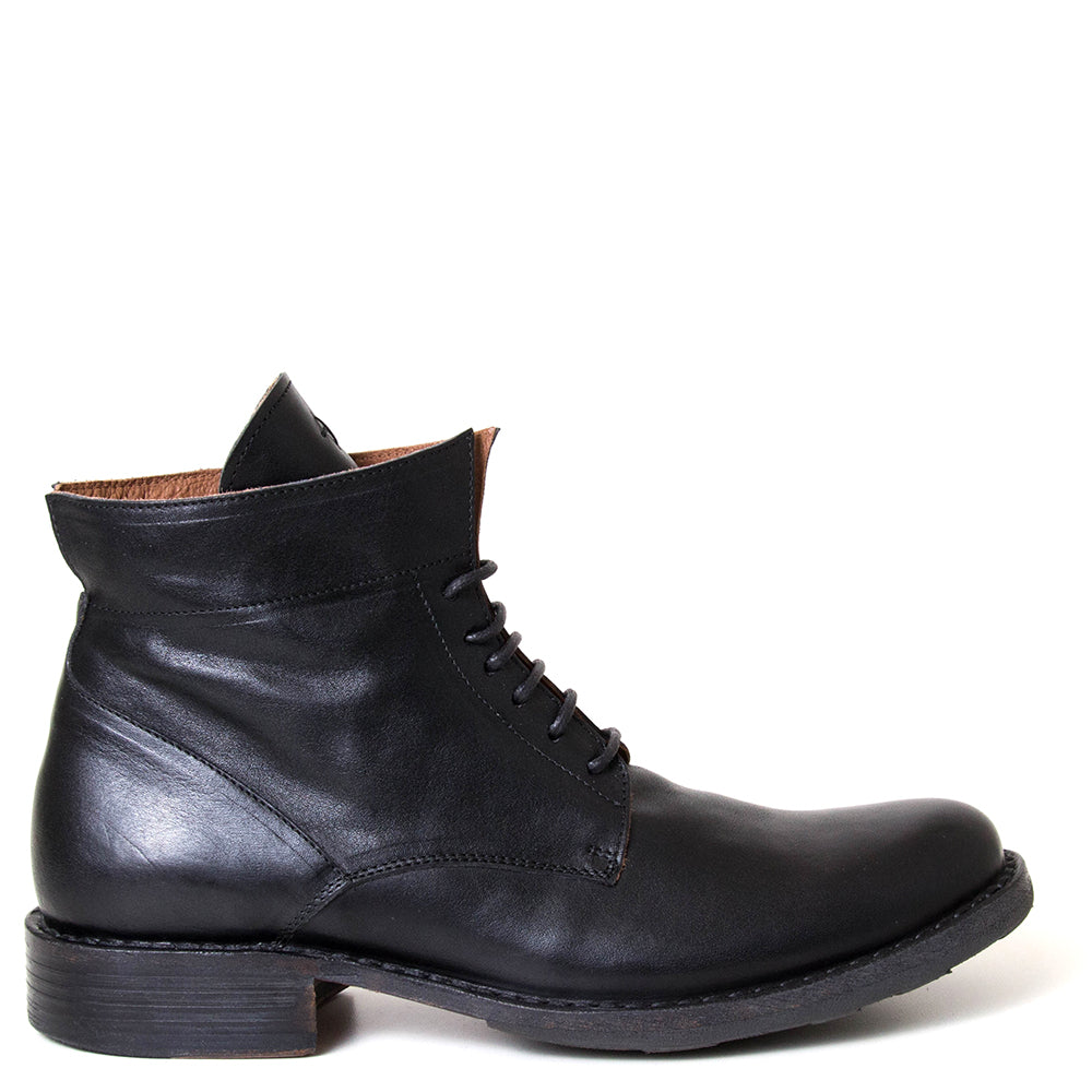 Fiorentini + Baker Eternity 745. Men's black leather lace up boot.