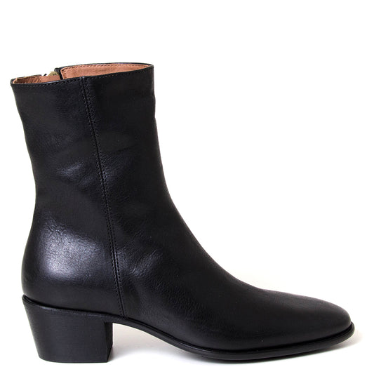 Fiorentini + Baker Matt. Women's black Italian leather 1¾" heel boot.