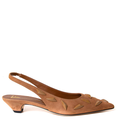 Popp Women's Studded Suede Leather Pump