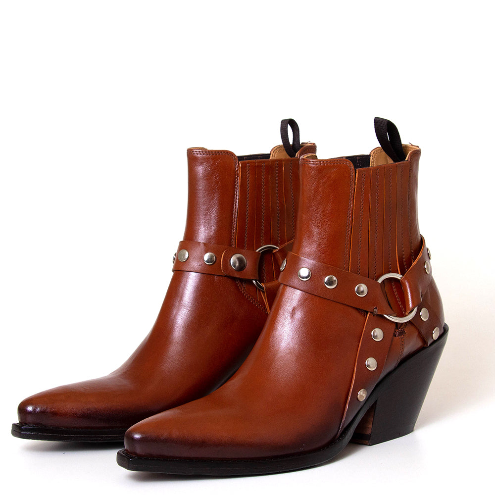 Jo Ghost Hafsa Women's heeled boot in tan – Bulo - Main Image