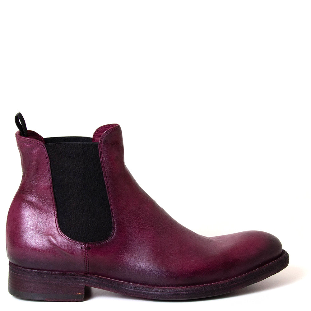 Jo Ghost ART.5247. Men's Bordeaux leather Chelsea boot. Made in Italy.