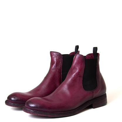 Jo Ghost ART.5247. Men's Bordeaux leather Chelsea boot. Made in Italy.