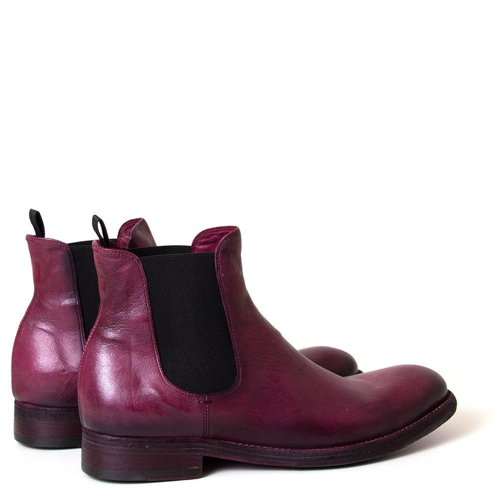 Jo Ghost ART.5247. Men's Bordeaux leather Chelsea boot. Made in Italy.