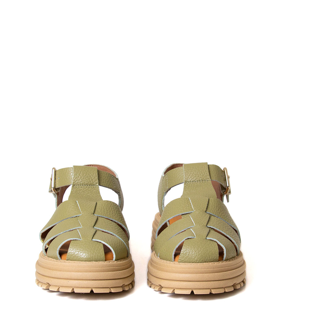 Delfina Women's Platform Leather Sandal