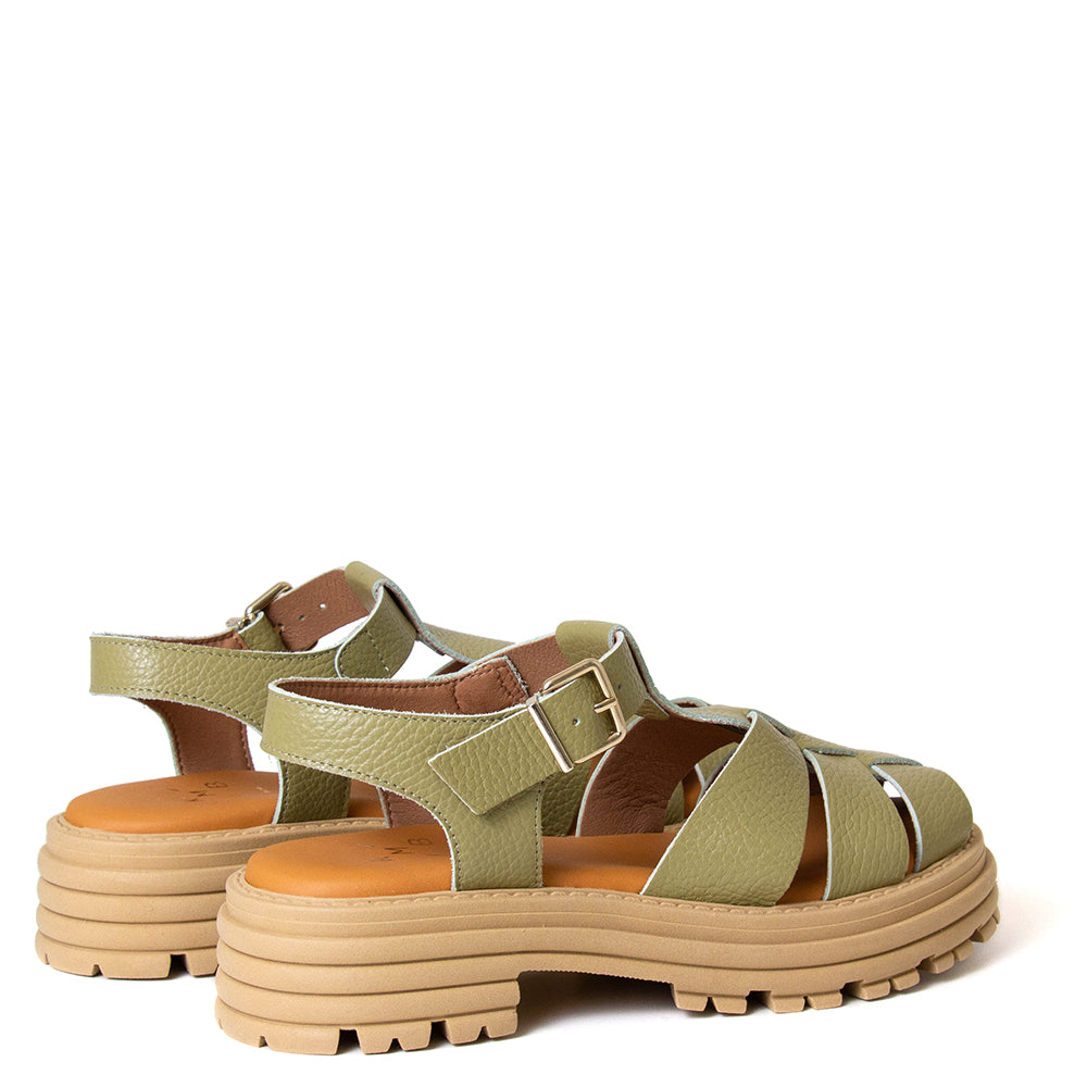 Delfina Women's Platform Leather Sandal