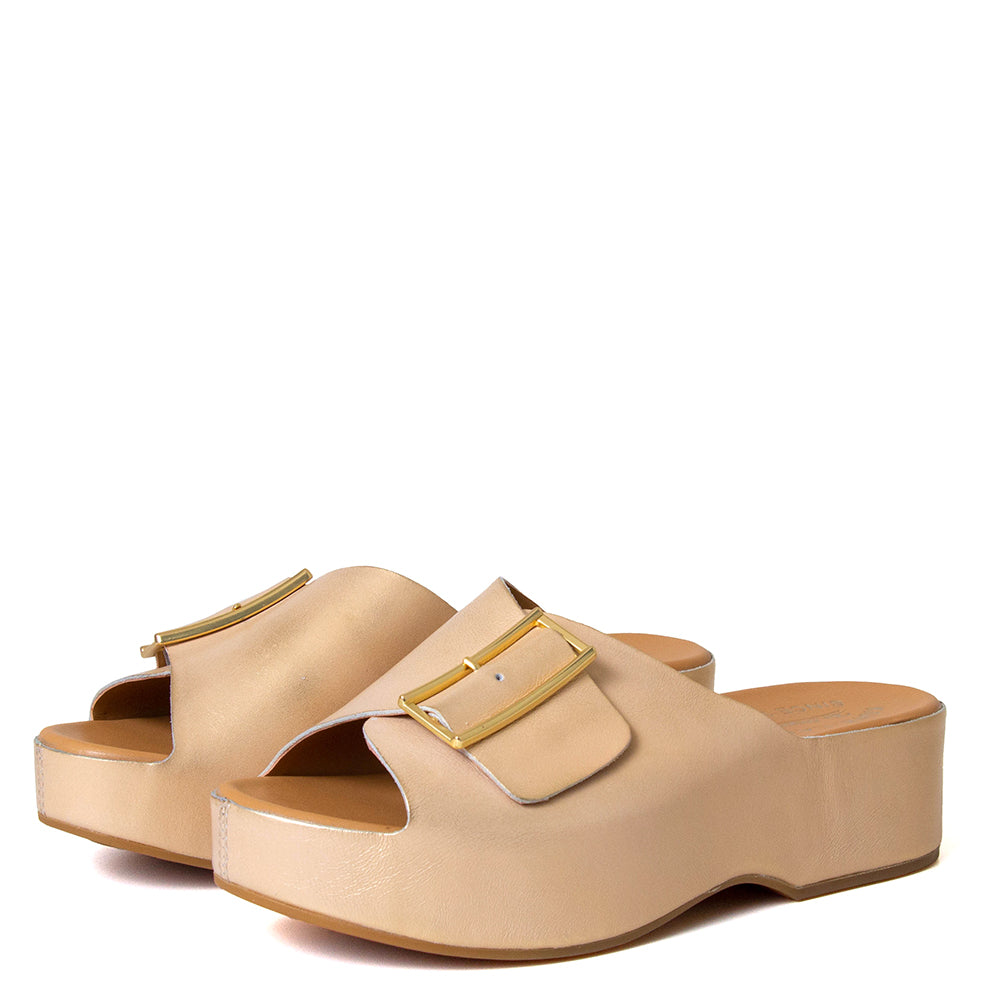 York Women's Platform Leather Sandal