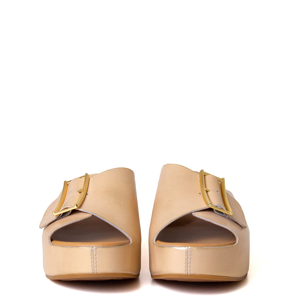 York Women's Platform Leather Sandal