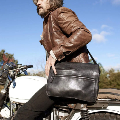 Spring St. Men's Leather Messenger Bag