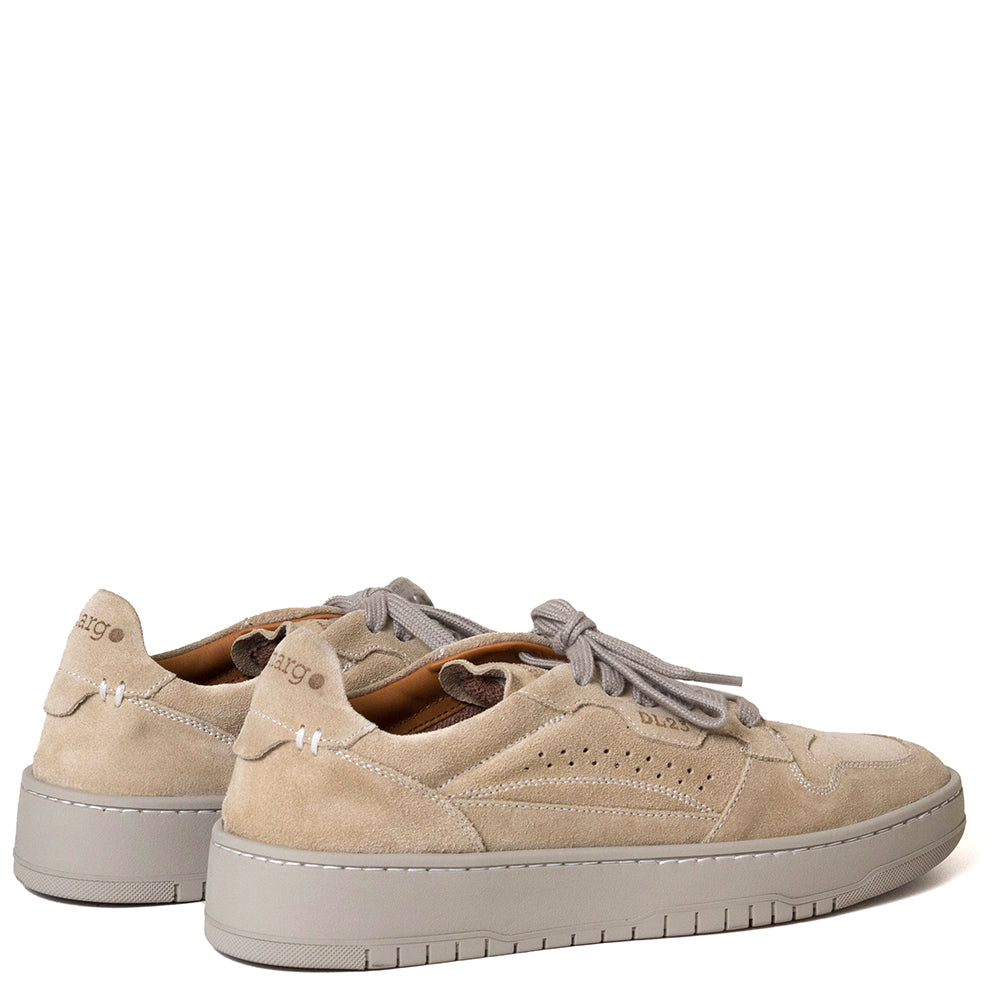 Lemargo Hc01a Camila. Women's tan suede leather sneaker. Made in Italy.