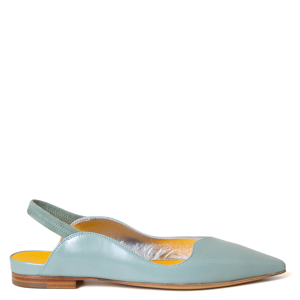 Chanel U313 Women's Leather Slingback Flat