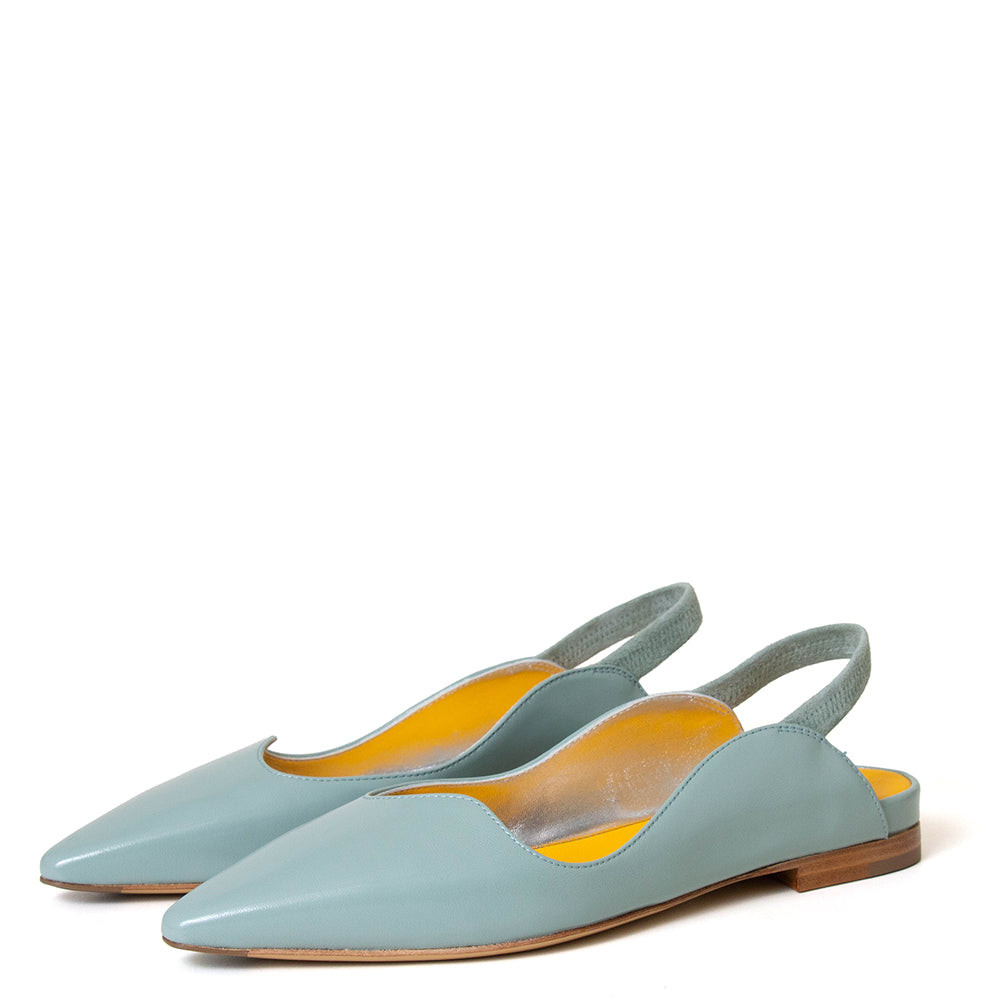 Chanel U313 Women's Leather Slingback Flat