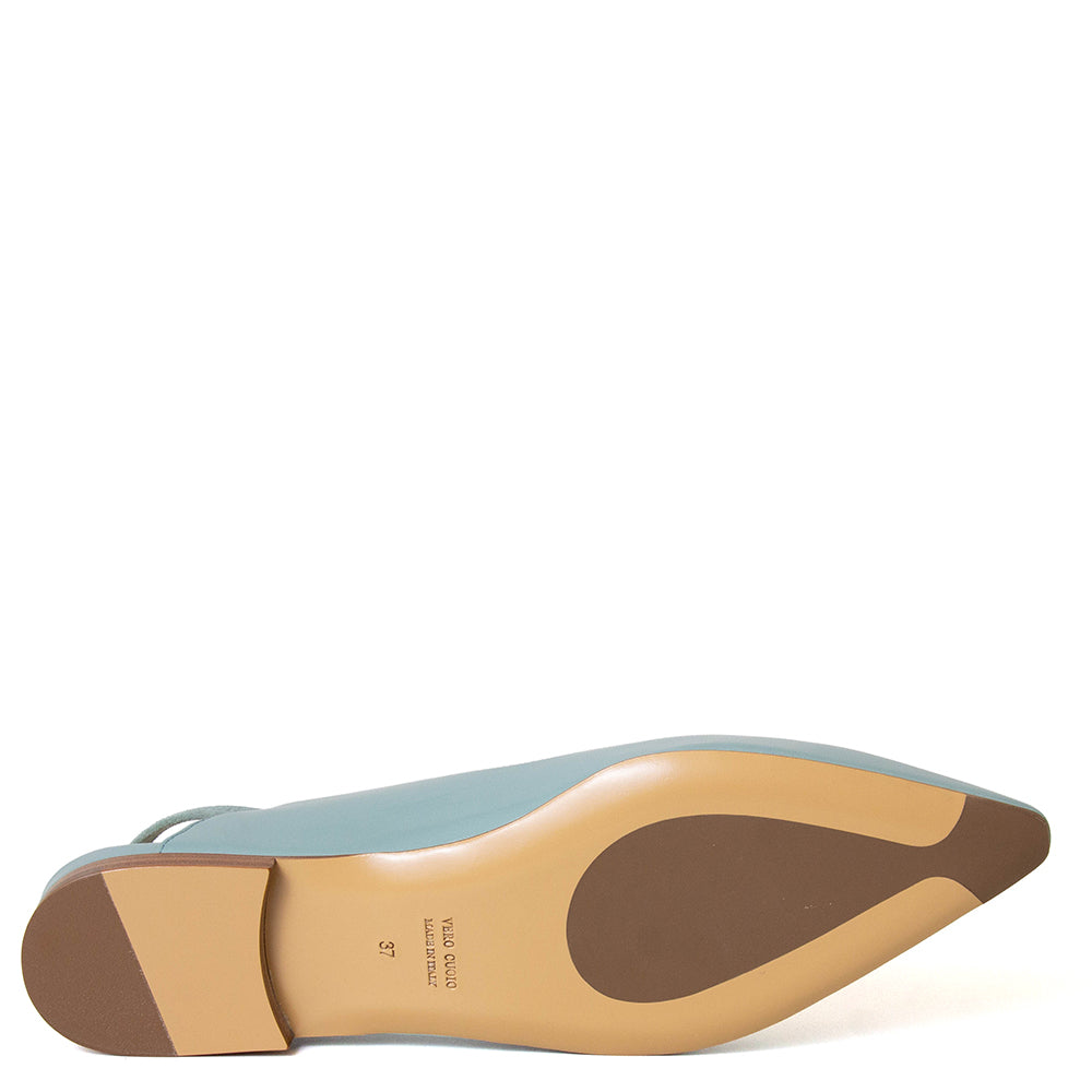 Chanel U313 Women's Leather Slingback Flat