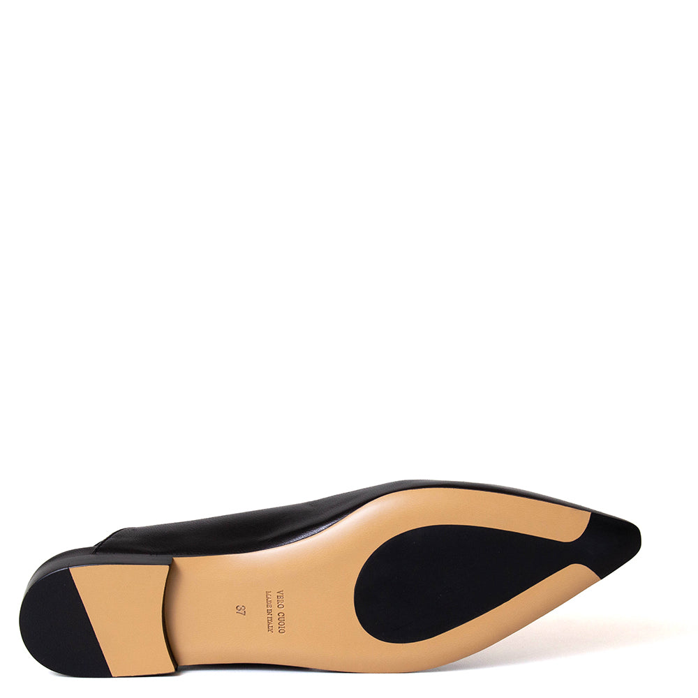 Chanel U313 Women's Leather Slingback Flat