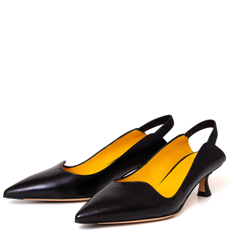 Chanel S158 Women's Leather Slingback Pump