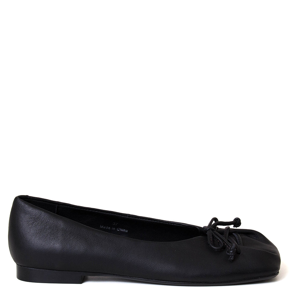 Butter Lace Up Leather Ballet Flat