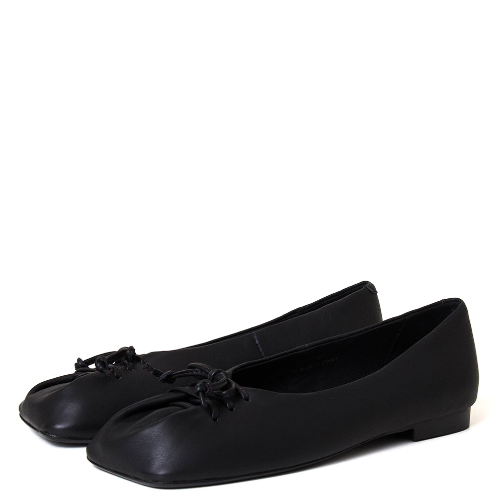 Butter Lace Up Leather Ballet Flat