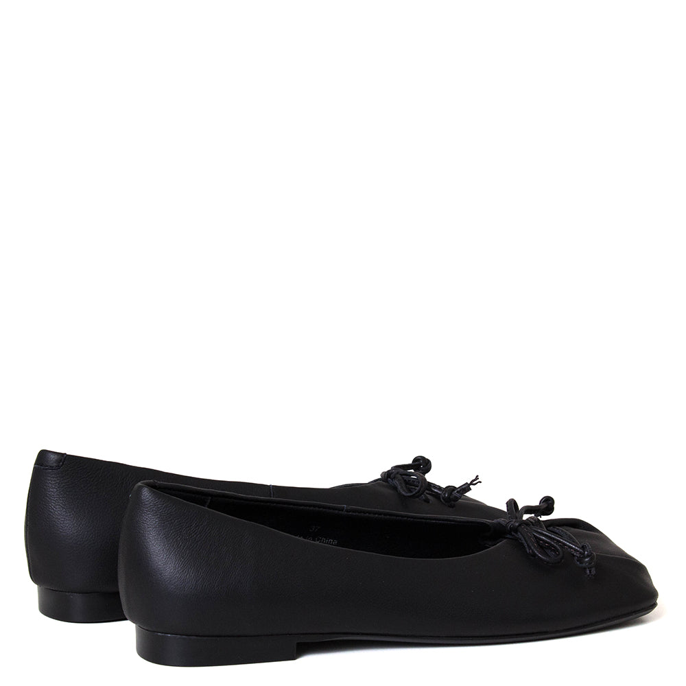 Butter Lace Up Leather Ballet Flat