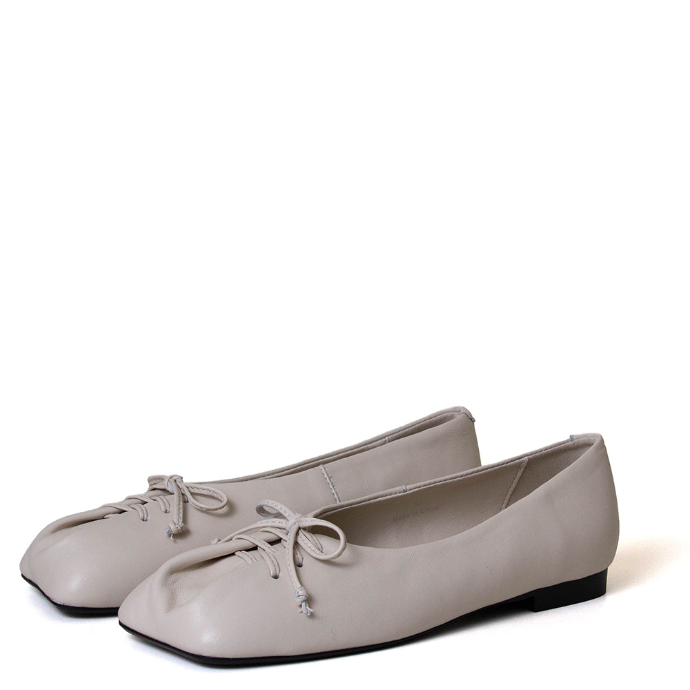 Butter Lace Up Leather Ballet Flat