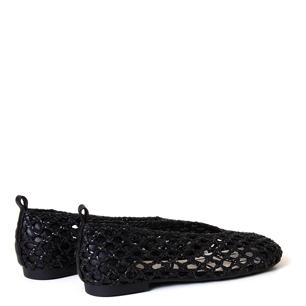 Holes Women's Woven Leather Flat