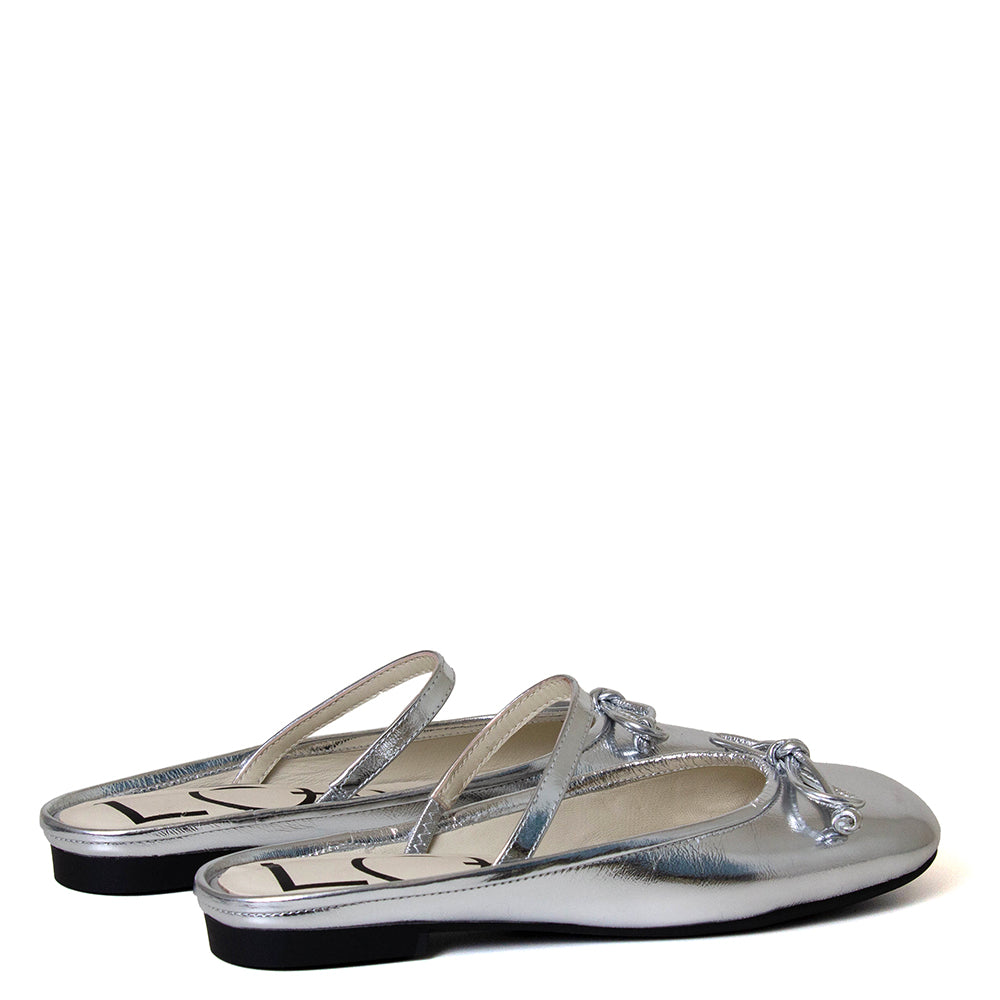 Julia Women's Leather Ballerina Mule