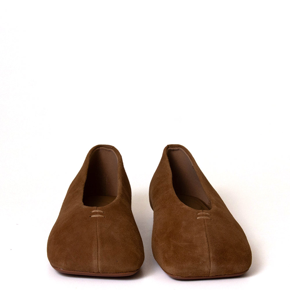 Plain Women's Suede Ballerina Flat