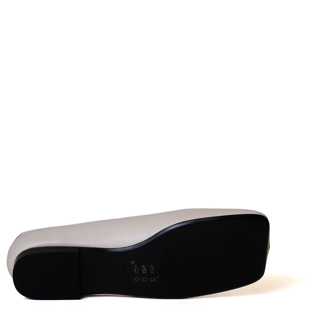 Plain Women's Leather Ballerina Flat