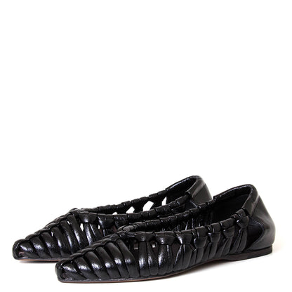 Aden 0C Women's Woven Leather Flat